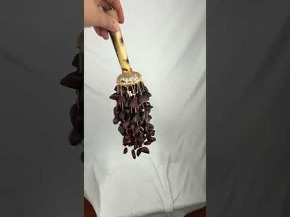Entada Seed Shaker with Bamboo Handle, with One Ring