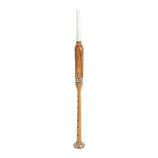 Roosebeck Satinwood Practice Chanter Nickel Plated Ferrule & Sole 19" Bagpipes Roosebeck   