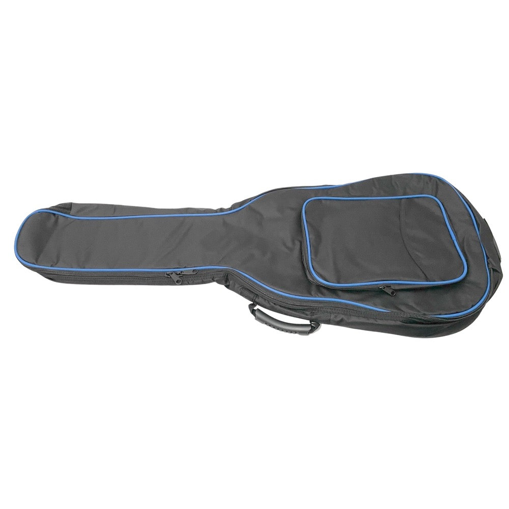 Armor Heavy Padded Black Dreadnought Acoustic Guitar Gig Bag with Blue Piping Guitar Case Armor   