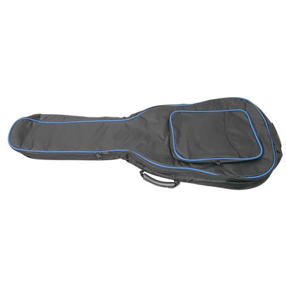 Armor Heavy Padded Black Dreadnought Acoustic Guitar Gig Bag with Blue Piping Guitar Case Armor   