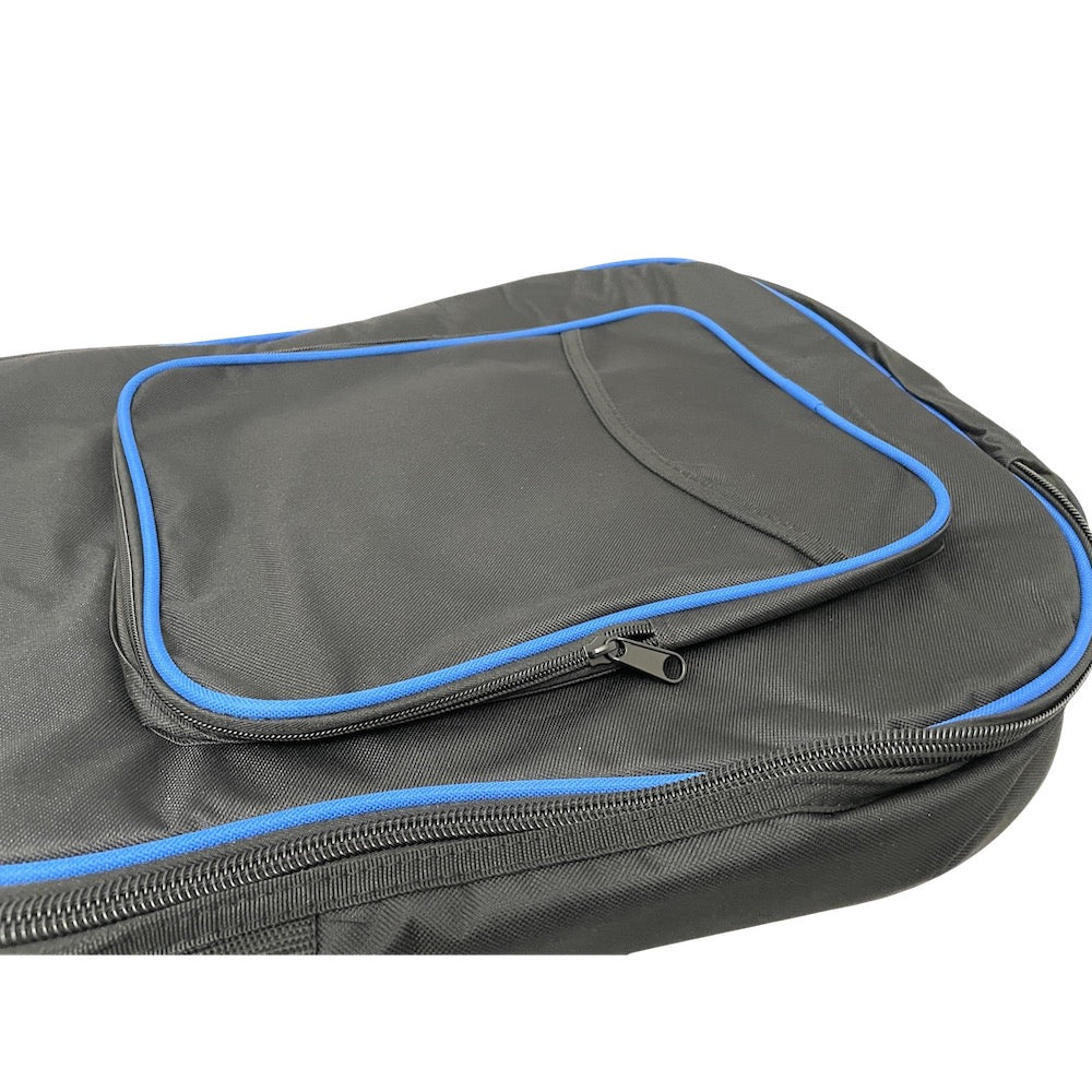 Armor Heavy Padded Black Dreadnought Acoustic Guitar Gig Bag with Blue Piping Guitar Case Armor   
