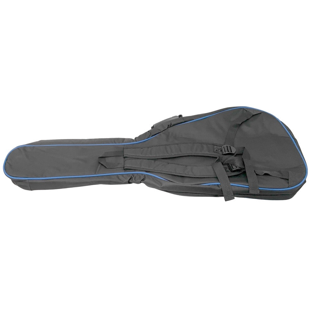 Armor Heavy Padded Black Dreadnought Acoustic Guitar Gig Bag with Blue Piping Guitar Case Armor   
