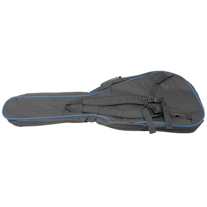 Armor Heavy Padded Black Dreadnought Acoustic Guitar Gig Bag with Blue Piping Guitar Case Armor   