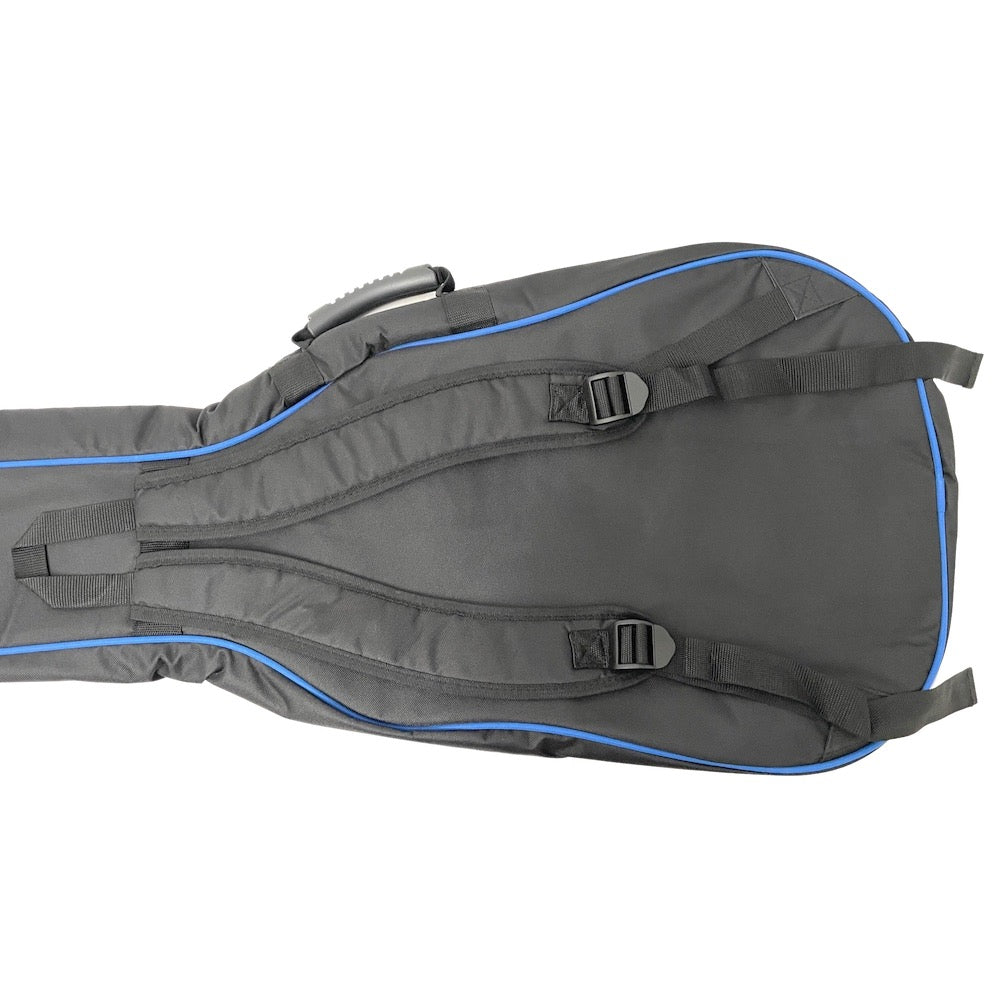 Armor Heavy Padded Black Dreadnought Acoustic Guitar Gig Bag with Blue Piping Guitar Case Armor   