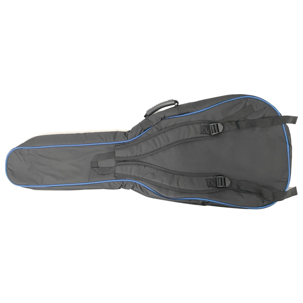 Armor Heavy Padded Black Dreadnought Acoustic Guitar Gig Bag with Blue Piping Guitar Case Armor   