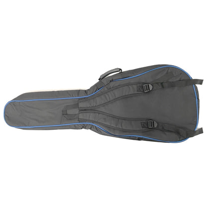 Armor Heavy Padded Black Dreadnought Acoustic Guitar Gig Bag with Blue Piping Guitar Case Armor   