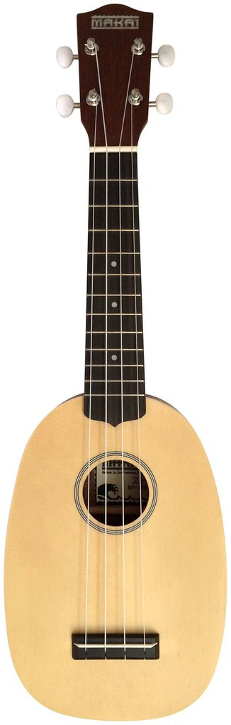 Makai MP-70 Spruce Mahogany Soprano Pineapple Ukulele Ukuleles Makai   