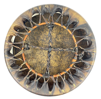 Elk Rawhide Hand Drum, Single-Sided, 17-inch, with Beater, by Nash Tavewa Native American Drums Nash Tavewa   
