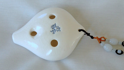 6-hole Ceramic Soprano Seedpod Ocarina in F Ocarinas Lark in the Morning   