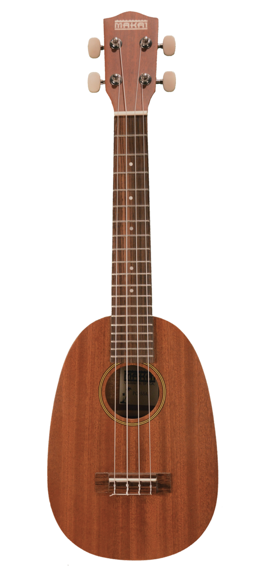 Makai PK-55 Mahogany Soprano Ukulele, Pineapple Body Ukuleles Makai   