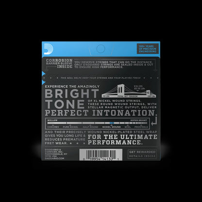 D'Addario Electric Guitar Nickel Wound, Super Light Top / Regular Bottom Set, EXL125 Accessories_Strings D'Addario   