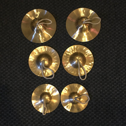 Chinese Brass Cymbals with Straps Pair (6, 7, or 8 Inch) Cymbals Lark in the Morning   